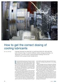 How to get the correct dosing of cooling lubricants.